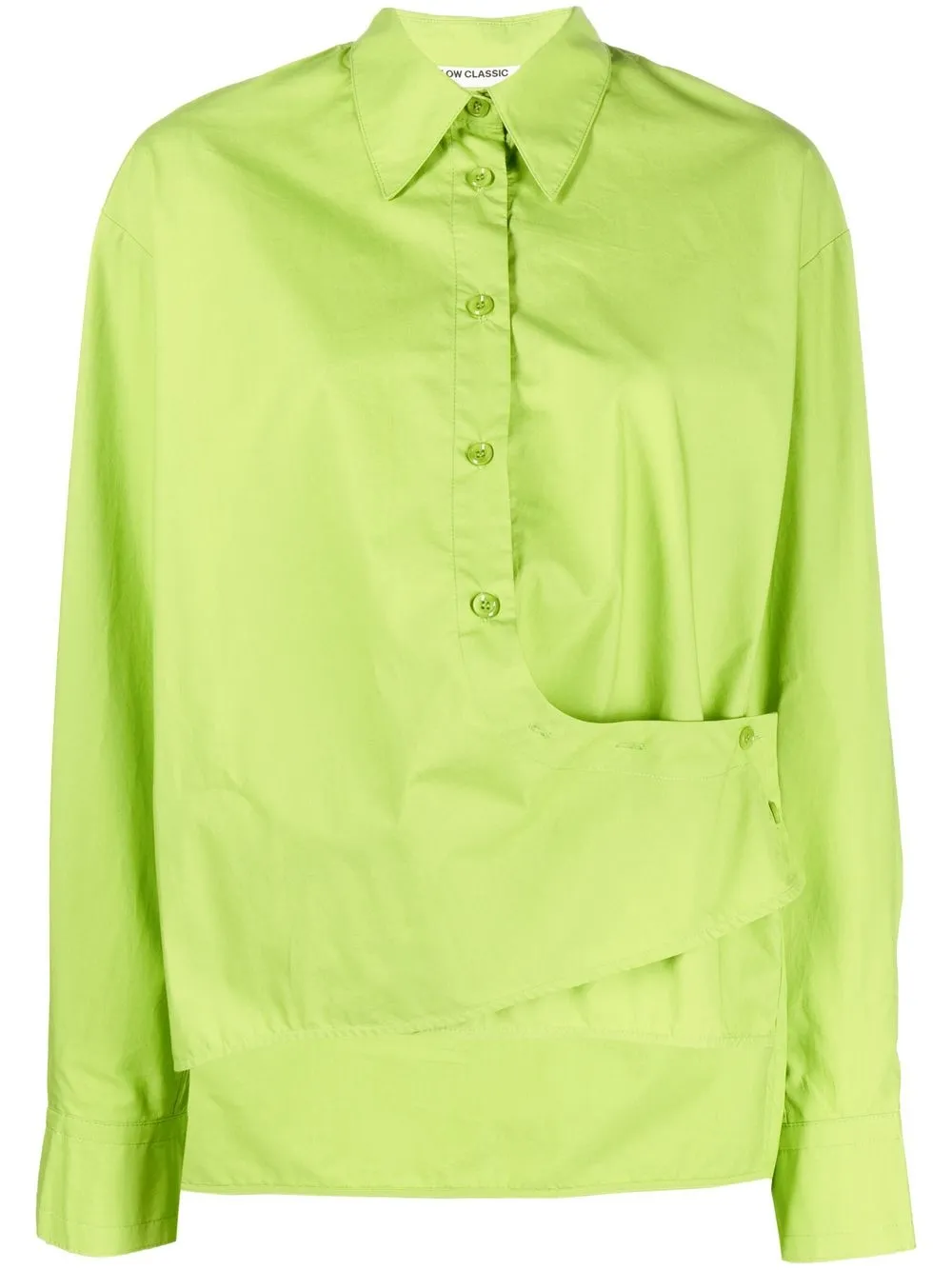 

Блузка асимметричного кроя с запахом Low Classic, зеленый
