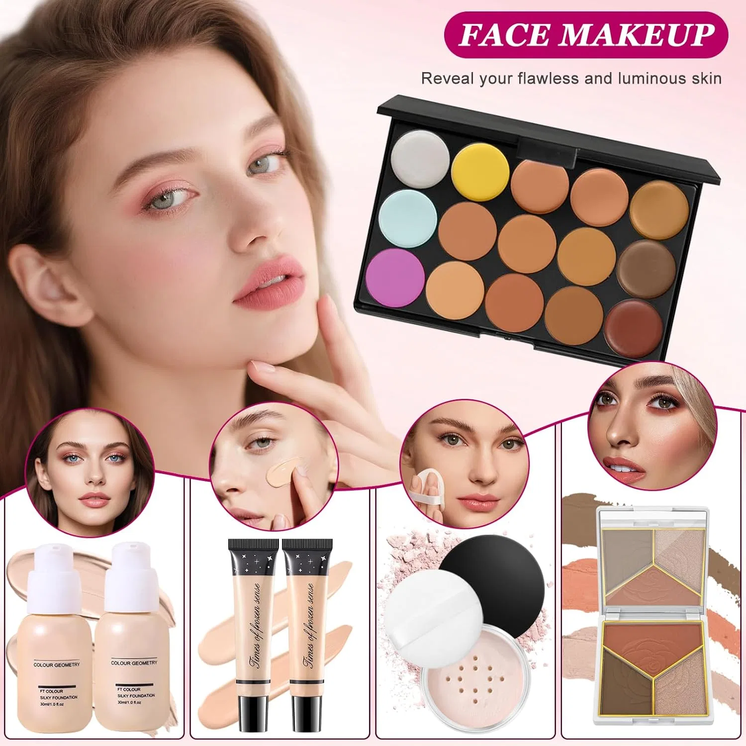 Универсальный набор косметики для макияжа All in One Make Up Set Viugex — фото 4