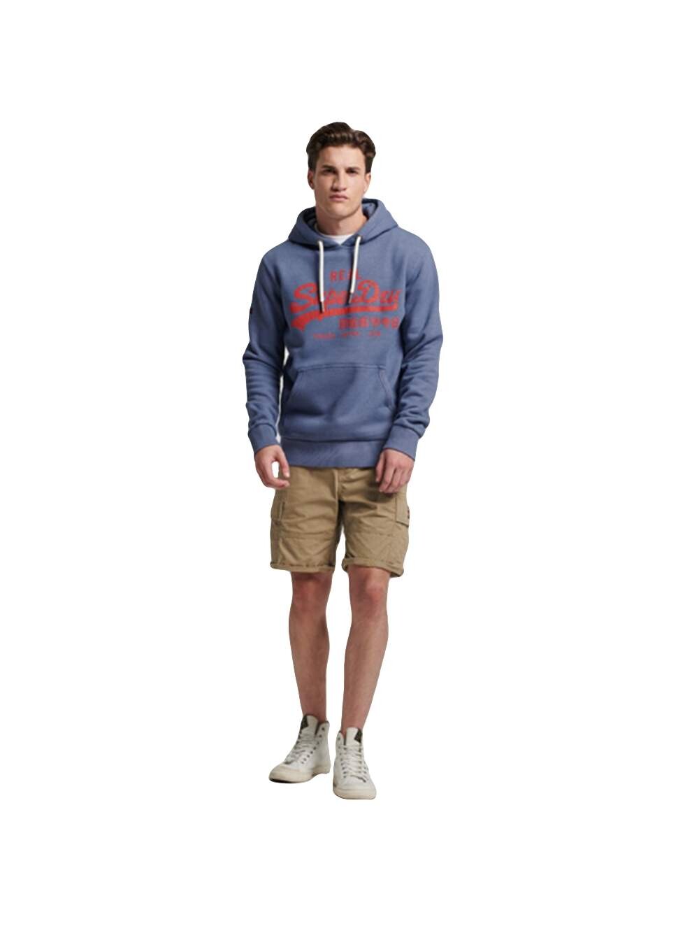 

Толстовка с пестрым винтажным логотипом Superdry, синий