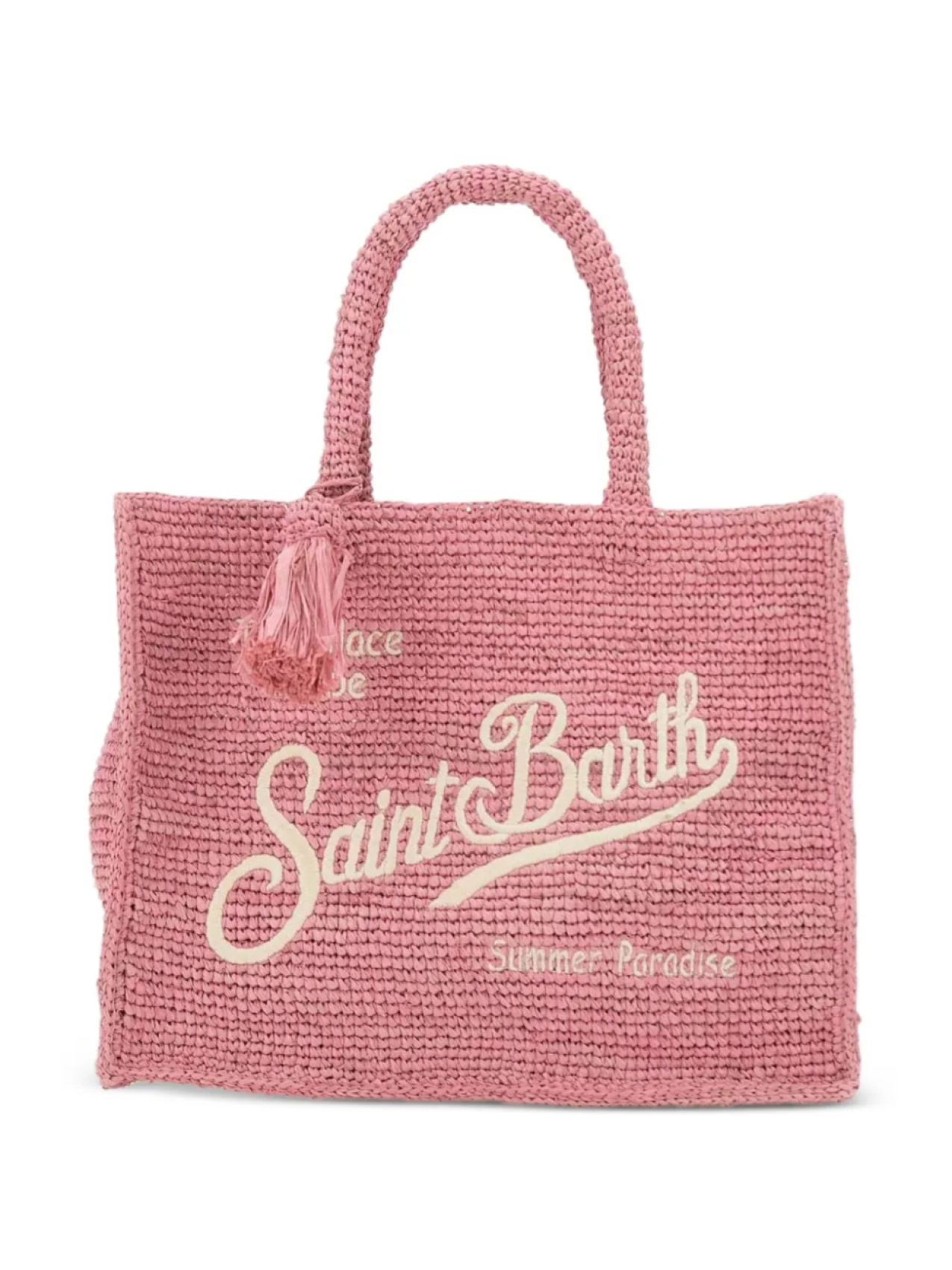 

Сумка-тоут Colette из рафии MC2 Saint Barth, розовый