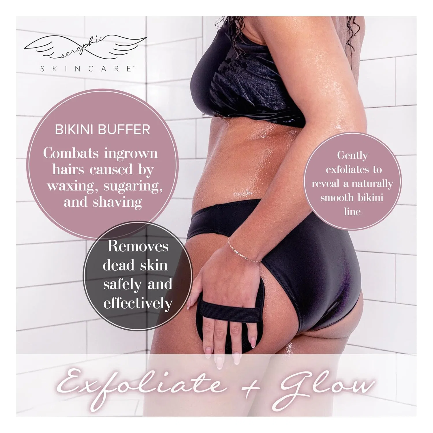 Скраб-варежка Seraphic Skincare Bikini Buffer для зоны бикини Seraphic Skincare — фото 2