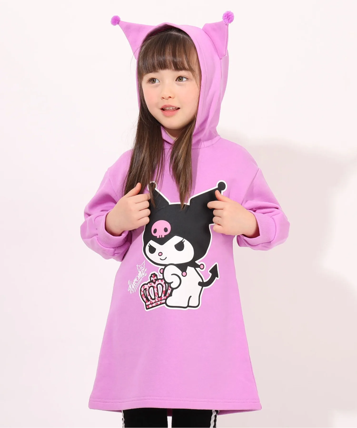 Детское платье-худи с ушками Sanrio 7691K розовое — фото 4