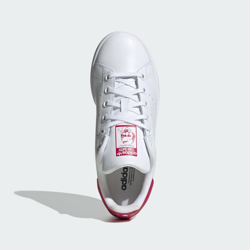 Кроссовки Adidas Stan Smith Shoes Kids, цвет Cloud White/Cloud White/Bold Pink — фото 2