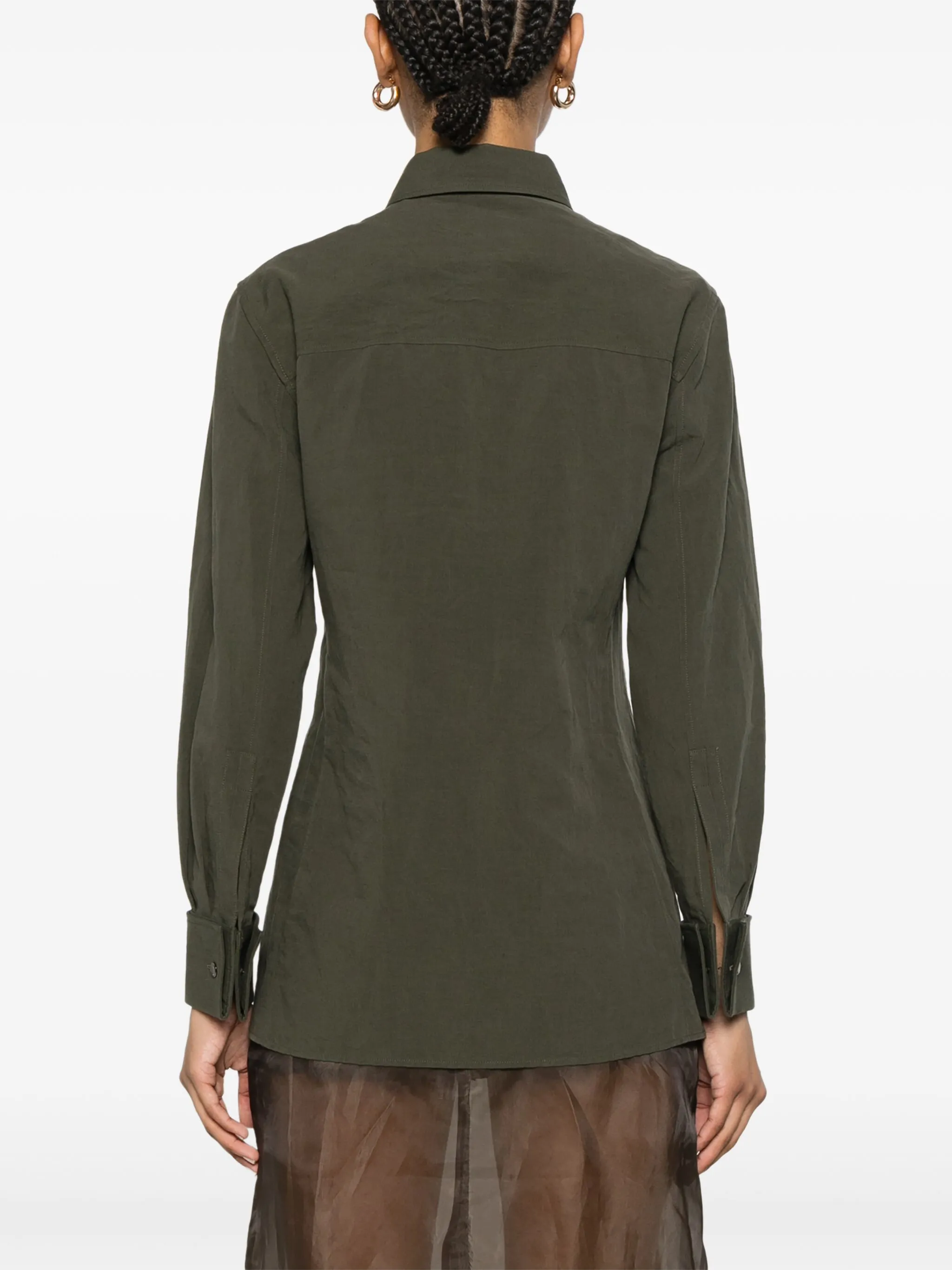 Рубашка Cassandre Saint Laurent, зеленый — фото 4