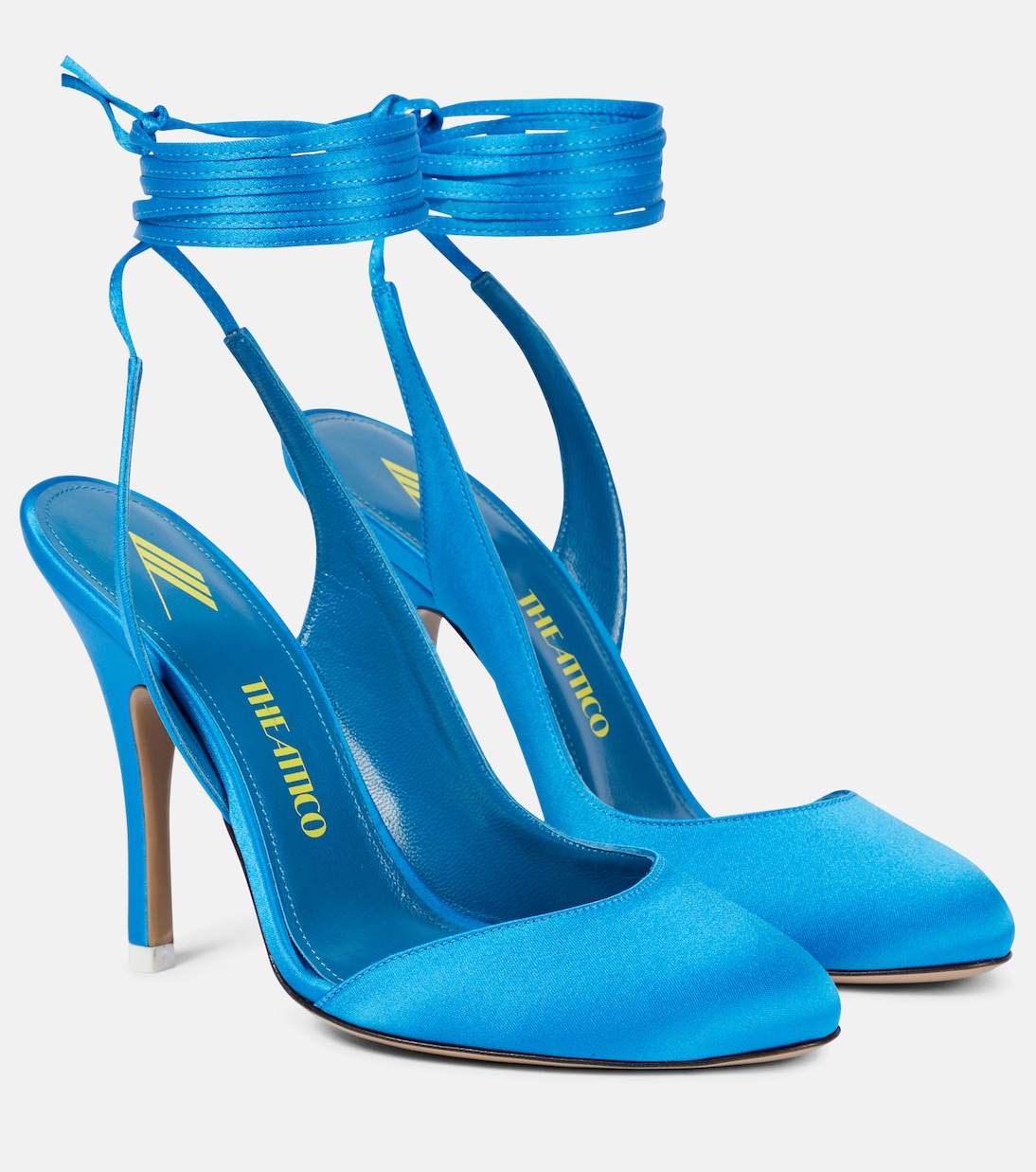 Атласные туфли Carrie The Attico, Turquoise
