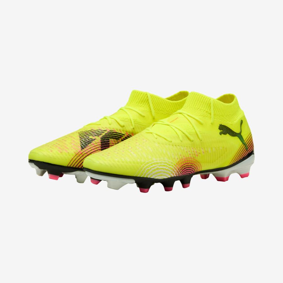PUMA Футбольные бутсы женские/мужские FG/AG - Future 8 Pro желтые — фото 2