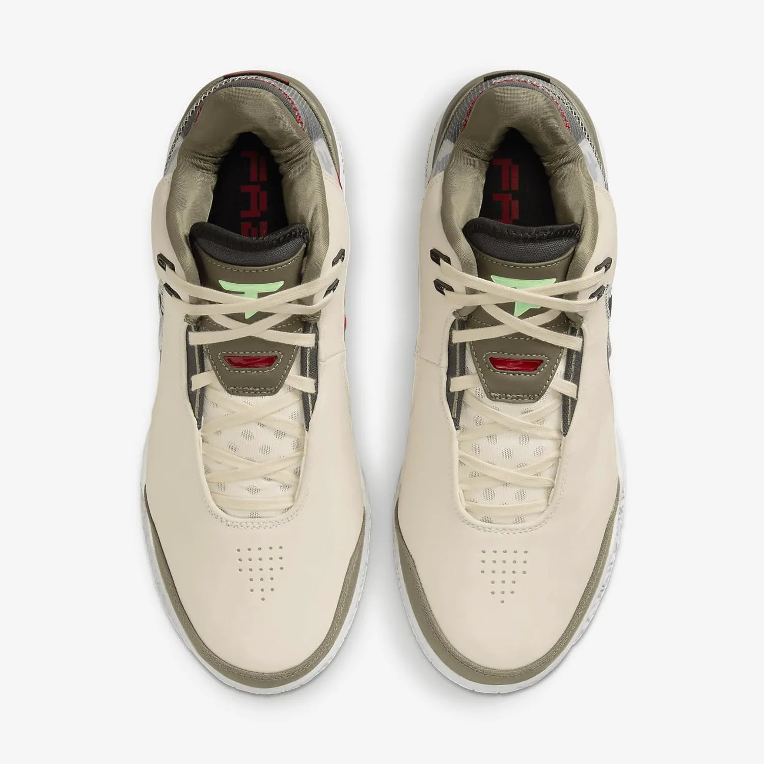Мужские баскетбольные кроссовки Nike Lebron NXXT Gen AMPD, кремовый/зеленый — фото 4