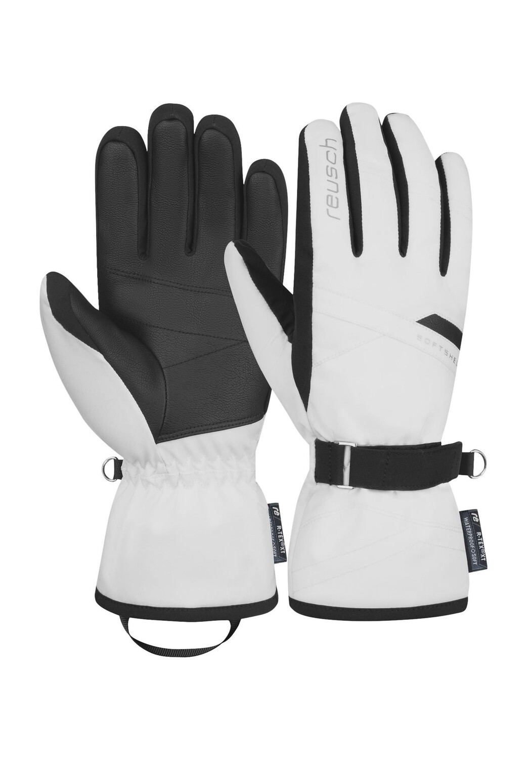 

Водонепроницаемые женские регулируемые перчатки на пальцы reusch, цвет White Black