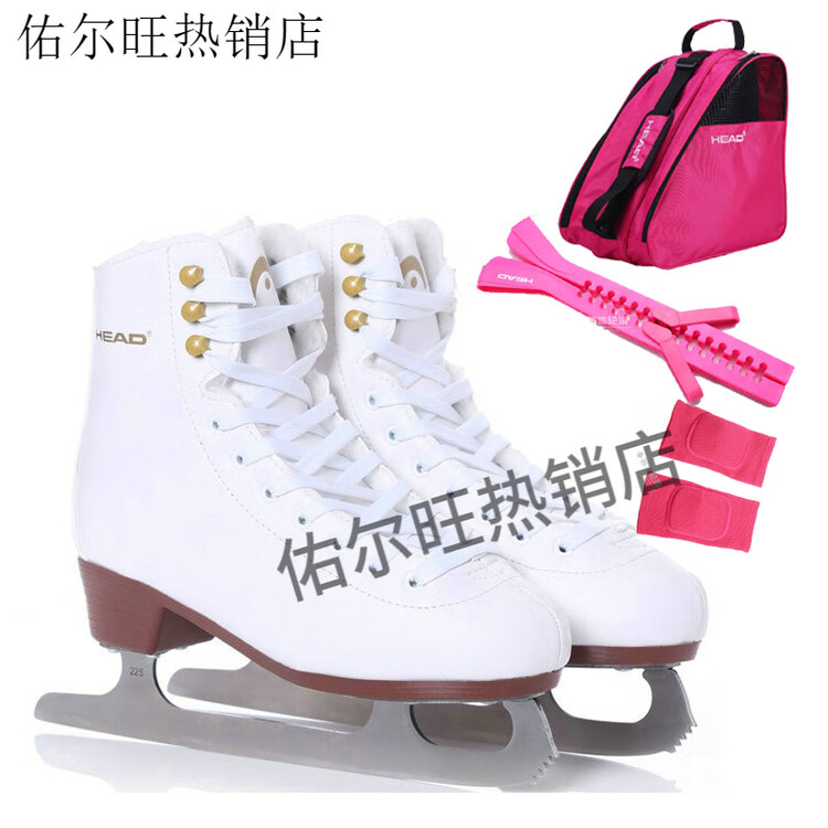 

HEAD F200 утепленные плюшевые коньки, детские и взрослые, ролики, лезвия для фигурного катания, F200+розовая сумка + розовый чехол + розовый, размер 41