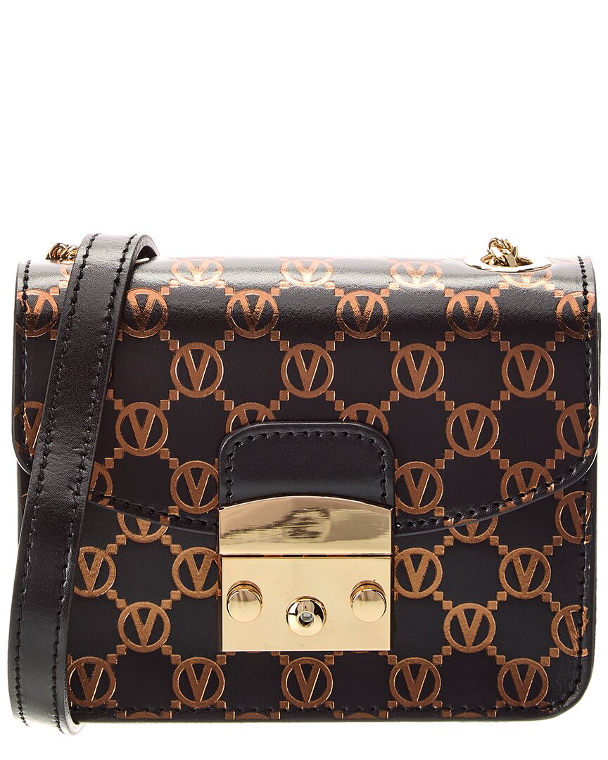 

Кожаная сумка-кроссбоди Valentino by Mario Valentino Bijou Monogram, черный