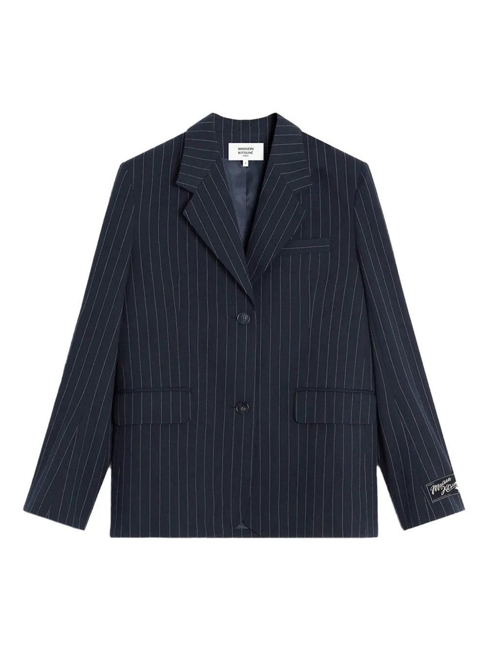 

Пиджак в полоску Maison Kitsuné, серый