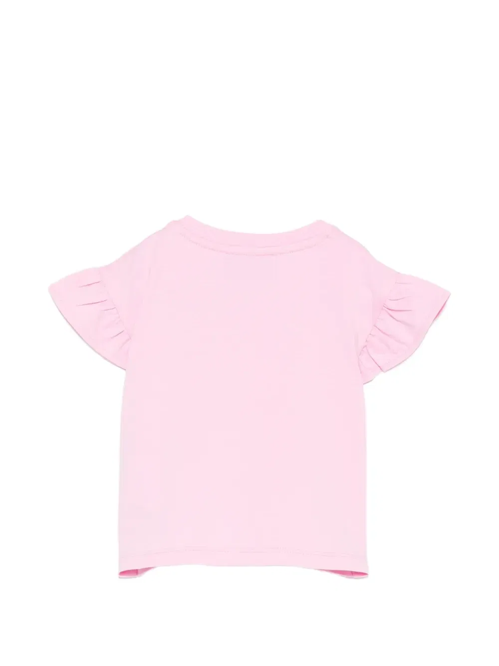 Футболка с оборками Moschino Kids, розовый — фото 2