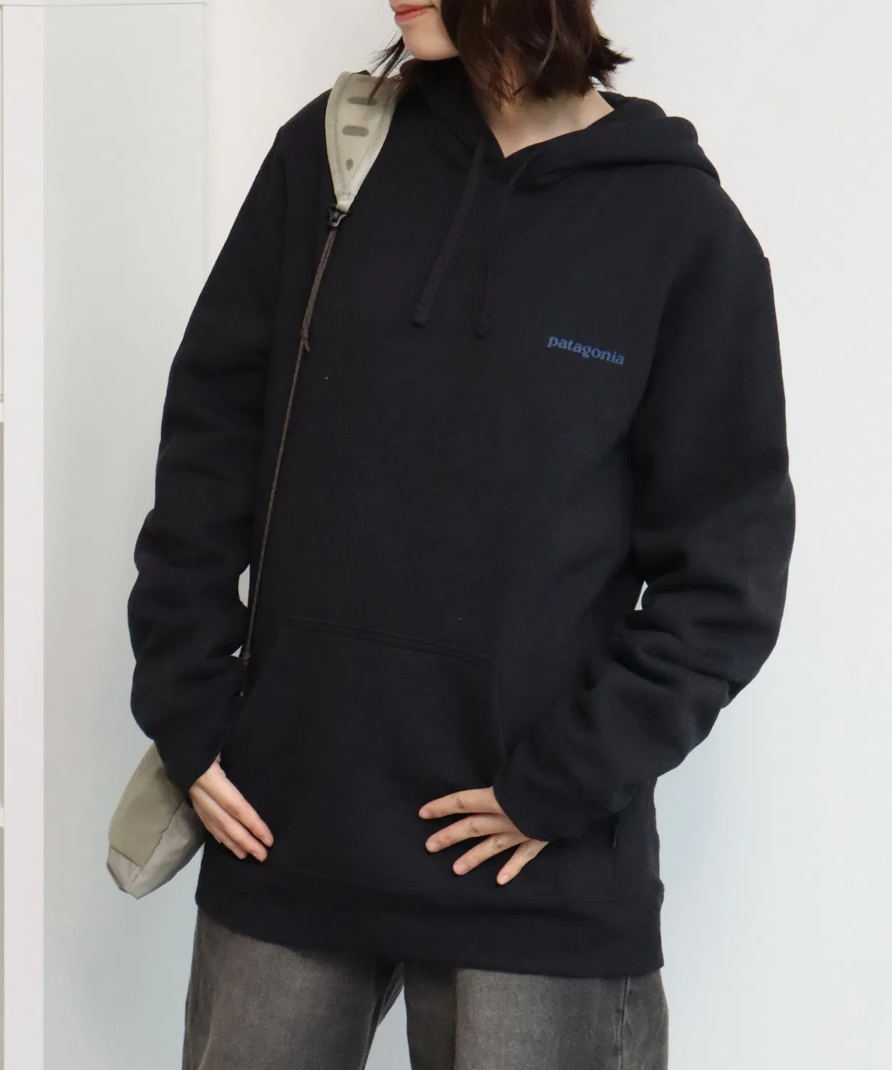 Толстовка с капюшоном Patagonia Boardshort Logo Uprisal Hoody, чёрный — фото 2