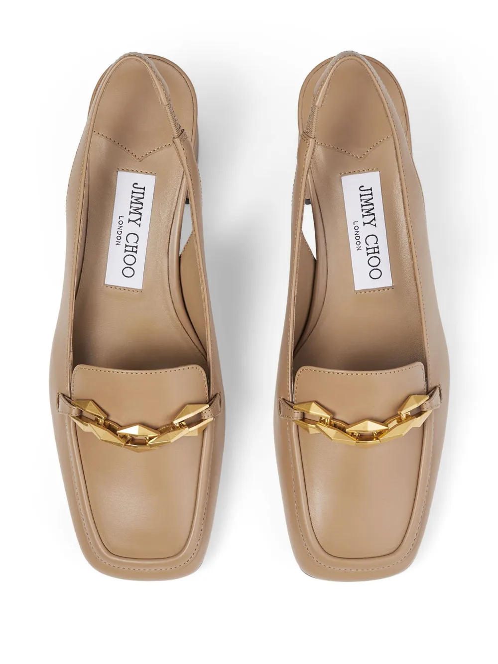 Туфли Diamond Tilda 45 с ремешком на пятке JIMMY CHOO, нейтральный — фото 4