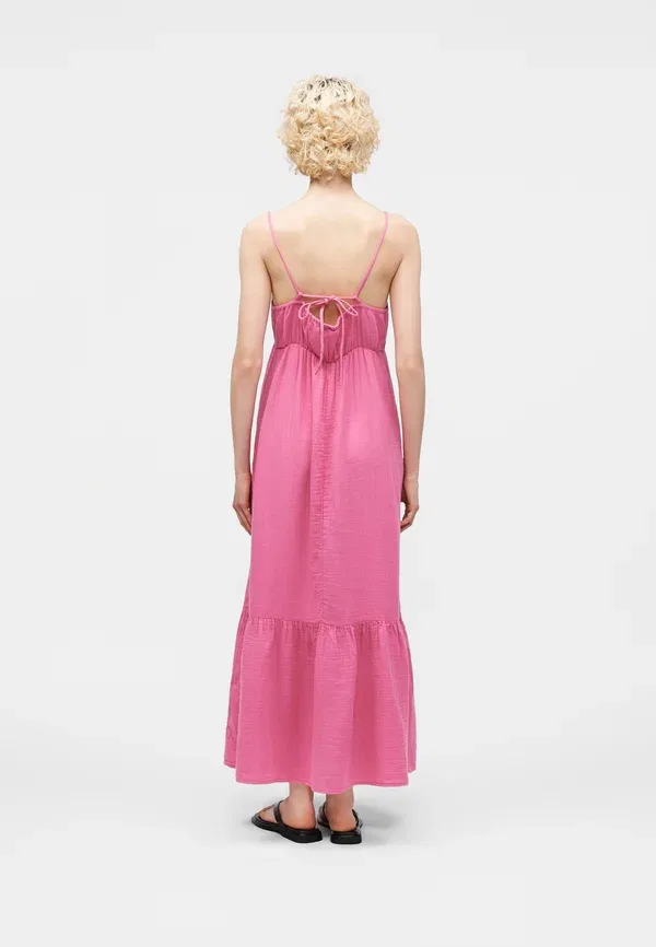 Платье-макси Gauze empire waist maxi dress Gap, цвет феби пинк — фото 3
