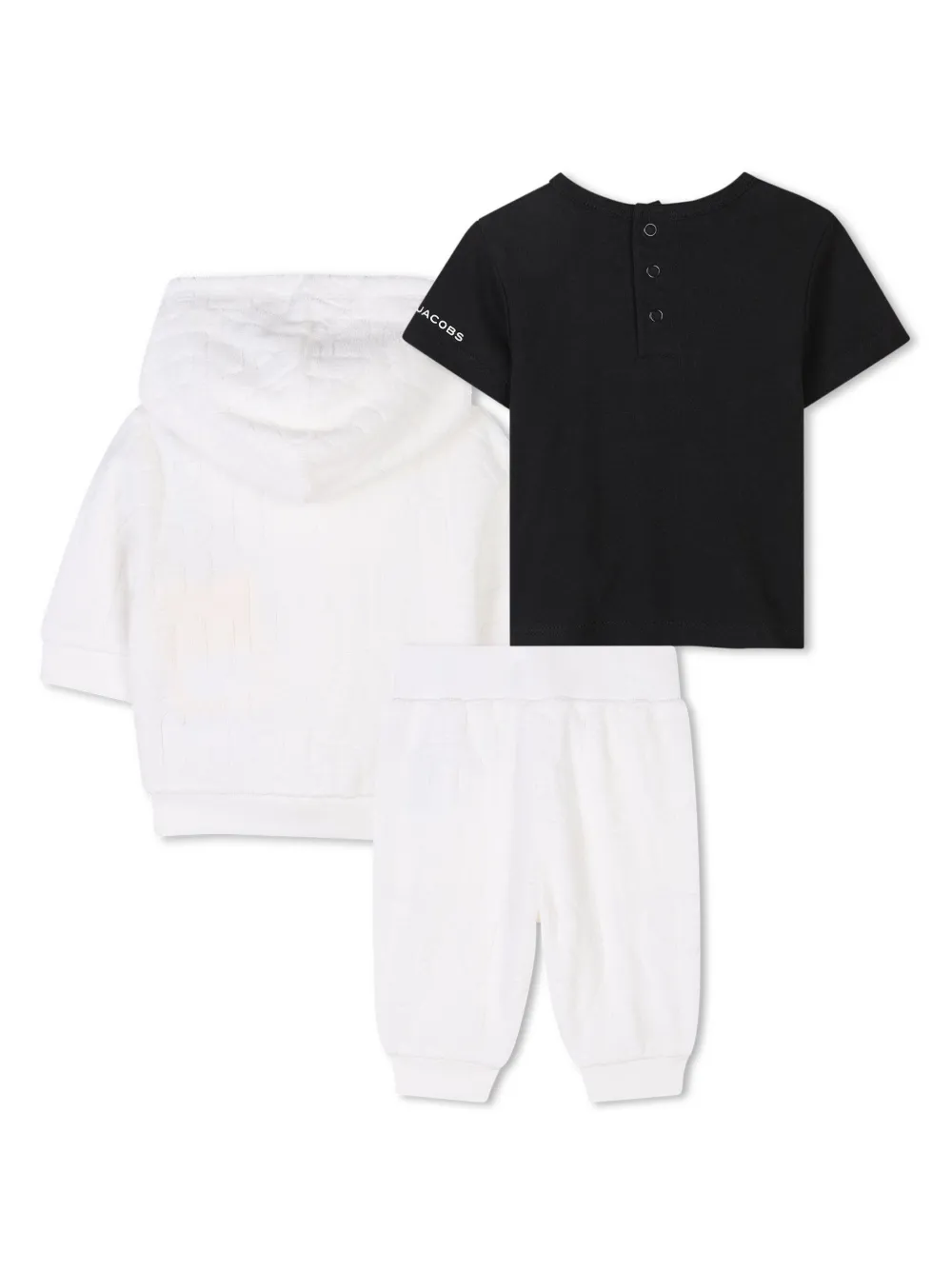 Комплект из футболки, брюк и кардигана с логотипом Marc Jacobs Kids, белый — фото 2