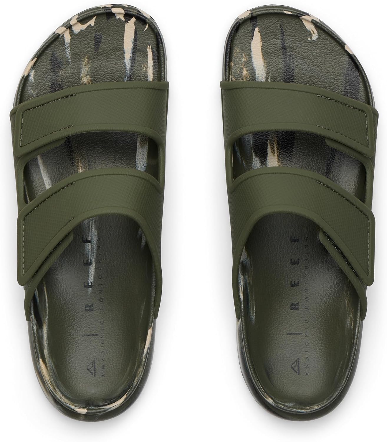 Мужские сандалии REEF Oasis Adapt Slide, Camo Marble — фото 2