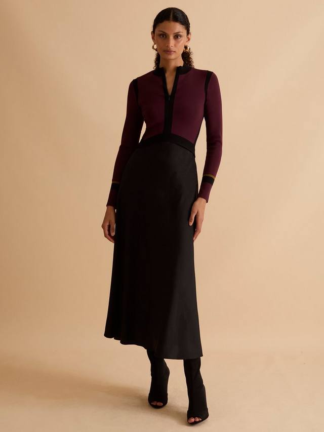 

Трикотажное платье миди из сатина FLORERE, Multi