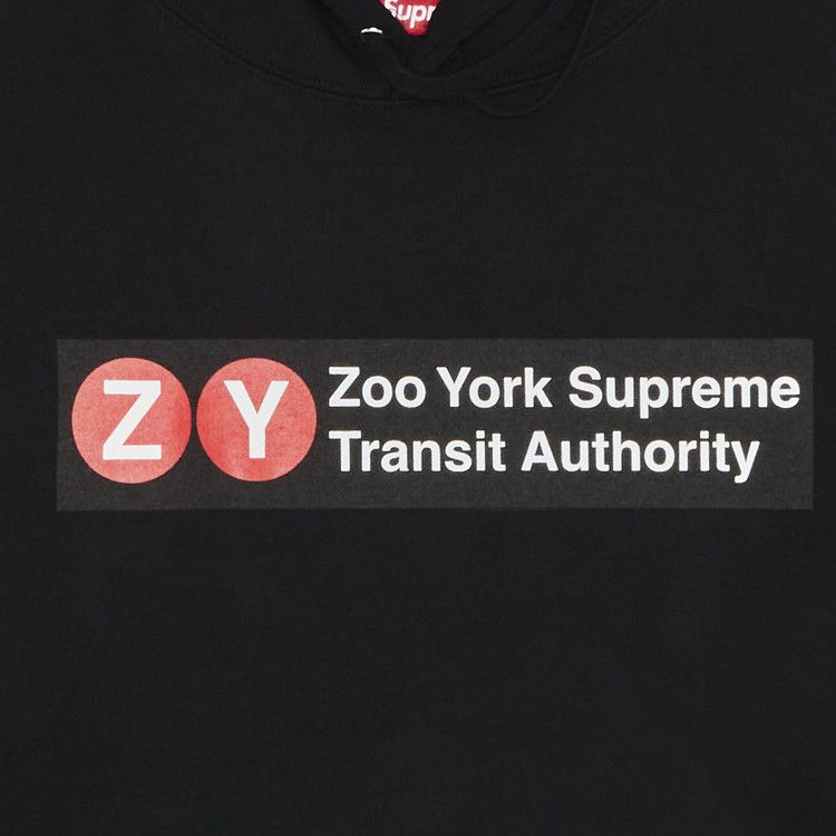 Толстовка Supreme x Zoo York Hooded Sweatshirt, Black — фото 2
