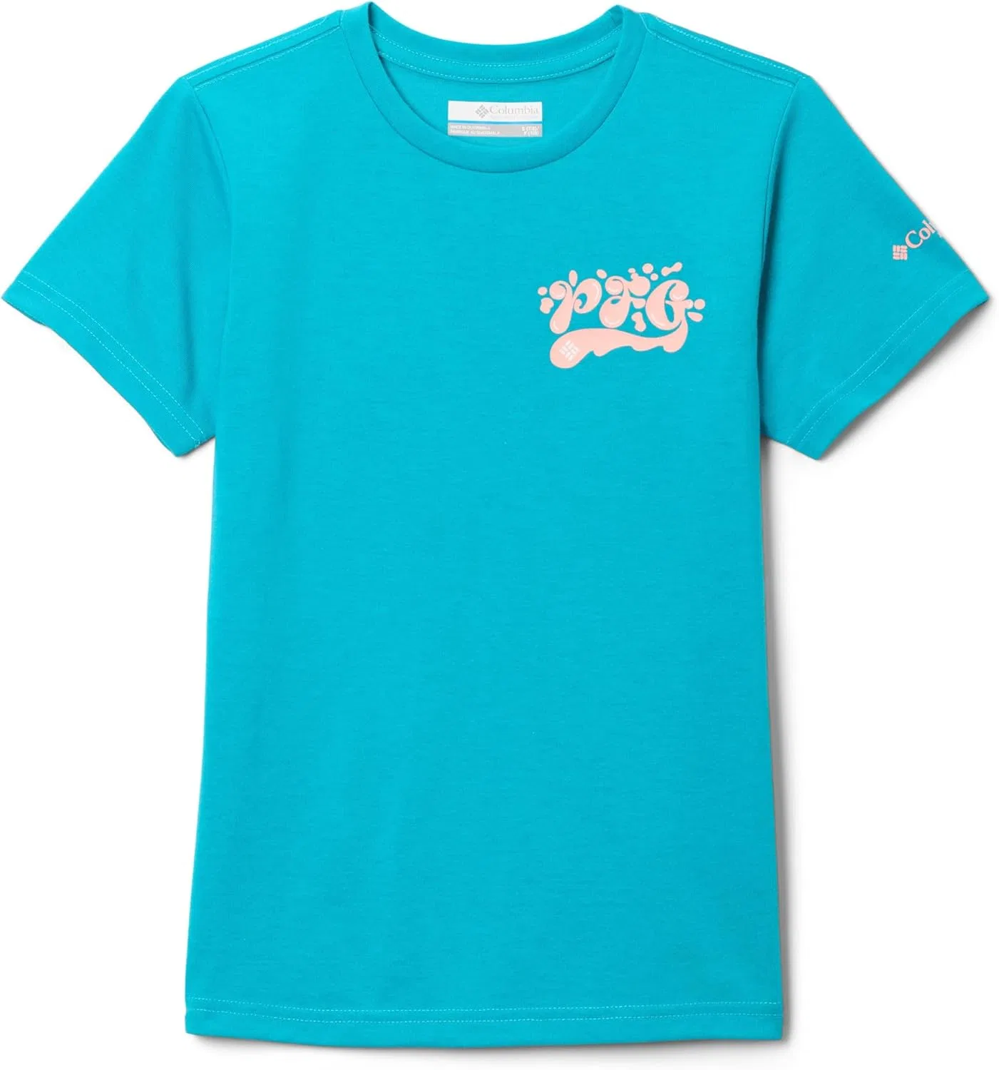 Детская футболка с технологией Omni-Wick, Columbia, Ocean Teal Graphic