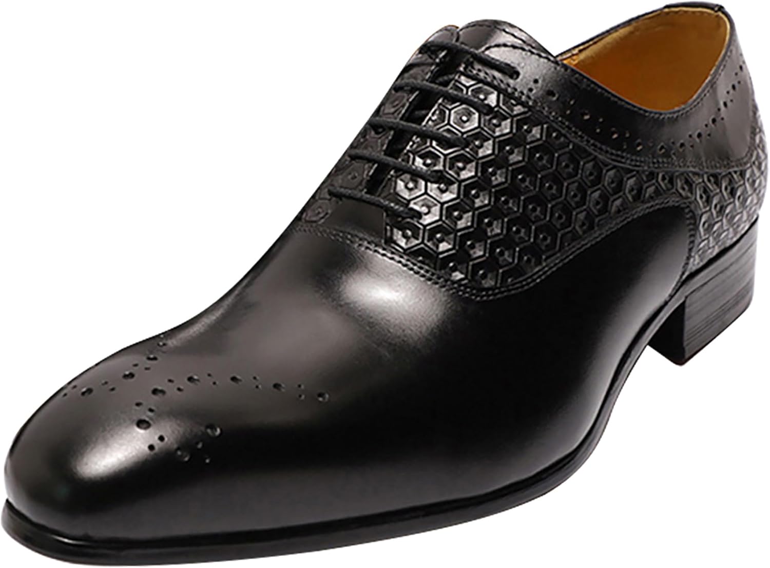 

Мужские оксфорды Santimon, туфли для деловой и вечерней одежды, смокинги, выпускной, кожаные туфли-дерби с крылатым носком, модные свадебные мужские туфли, широкие, удобные для ходьбы, черный