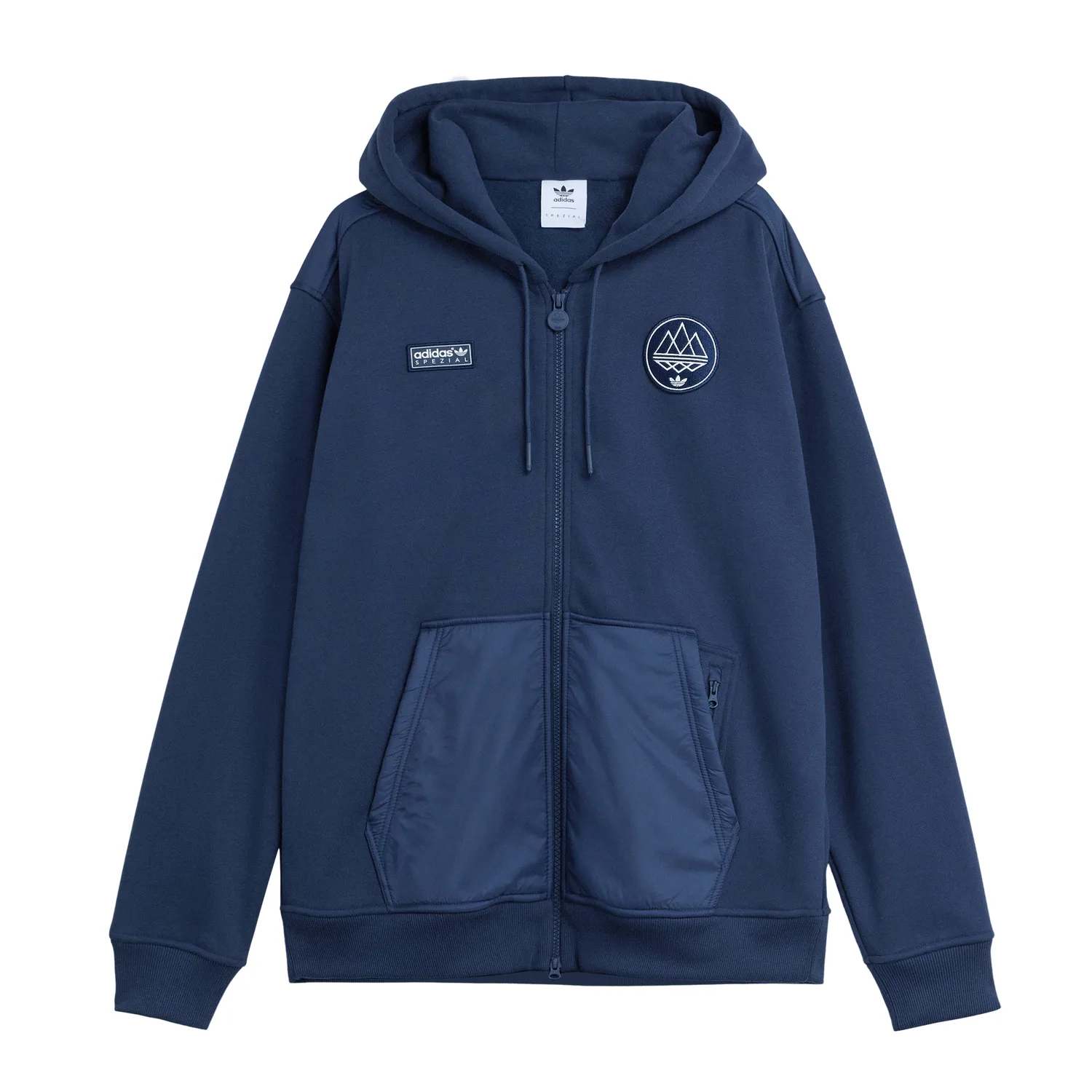 Куртка Wilpshire Spzl на молнии с капюшоном Adidas Originals, темно-синий