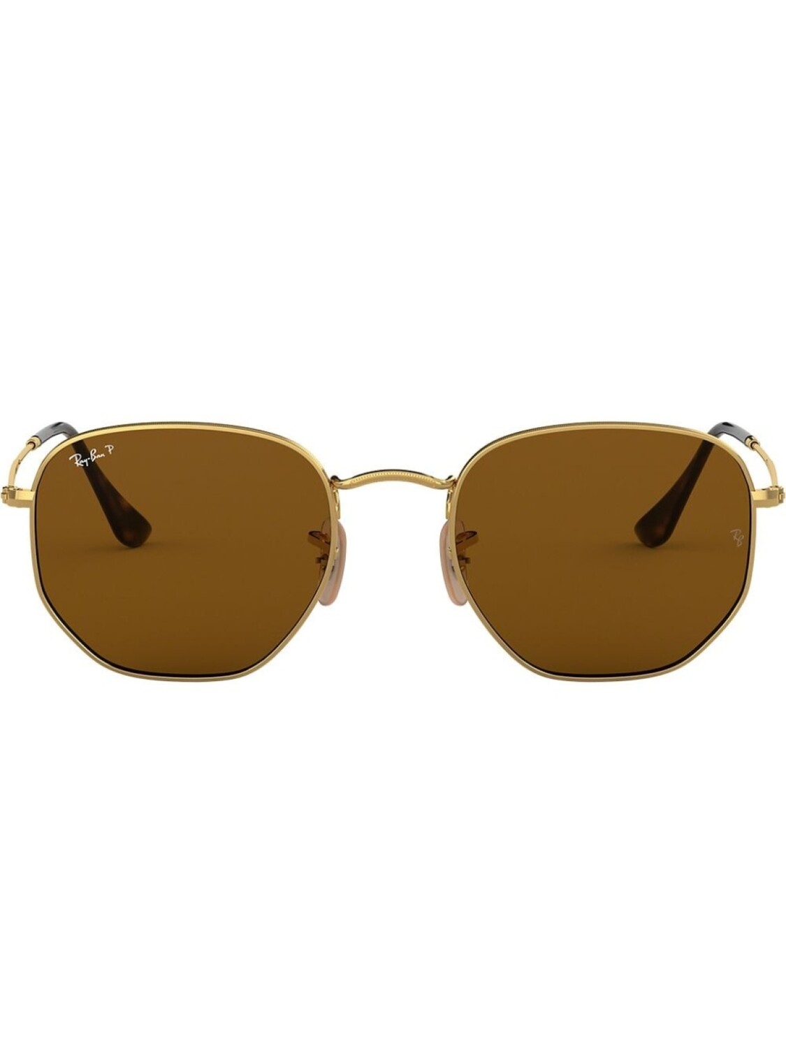 

Ray-Ban солнцезащитные очки в шестиугольной оправе, золотистый