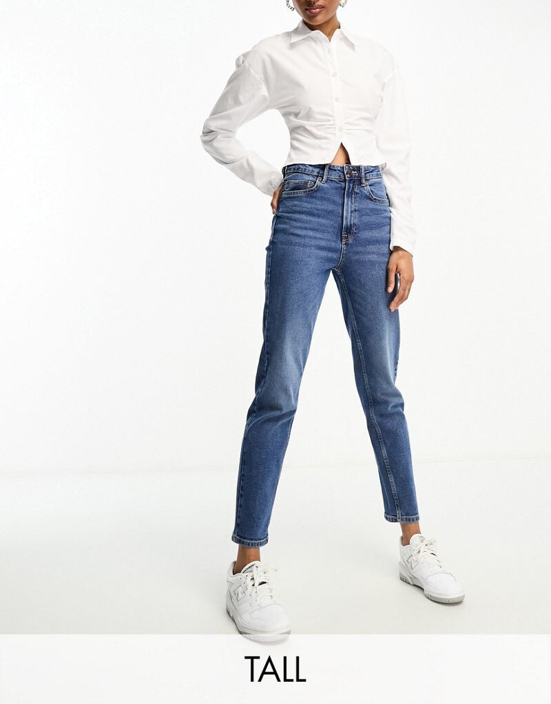 

Узкие эластичные джинсы Stradivarius Tall натурального синего цвета