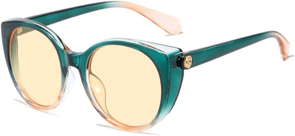 

Солнцезащитные очки для женщин и мужчин, круглые, в большой оправе, с защитой от УФ-излучения UV400, увеличенного размера, женские очки для активного отдыха LANGSER, Green Yellow