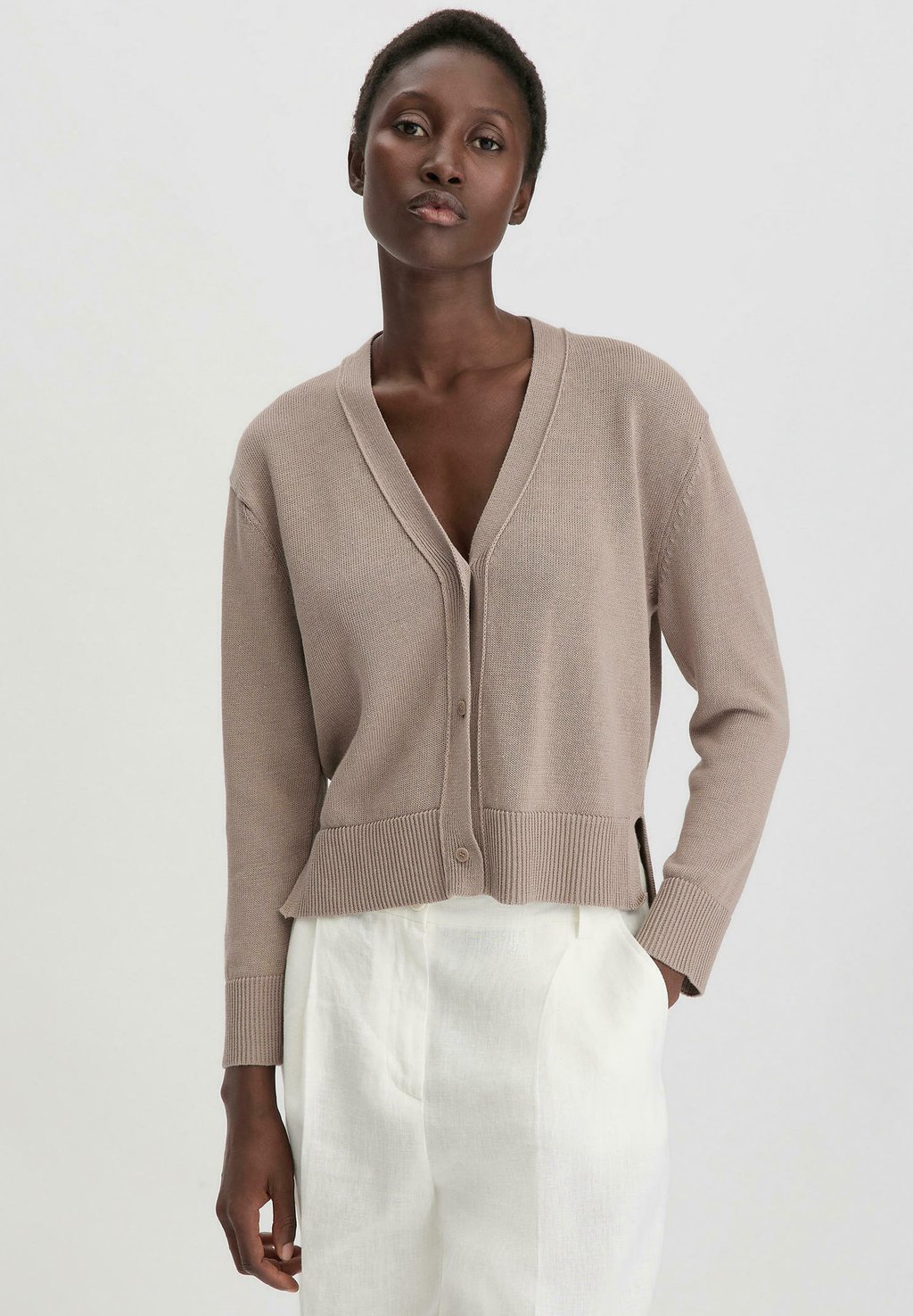 

Кардиган RELAXED hessnatur, серо-коричневый