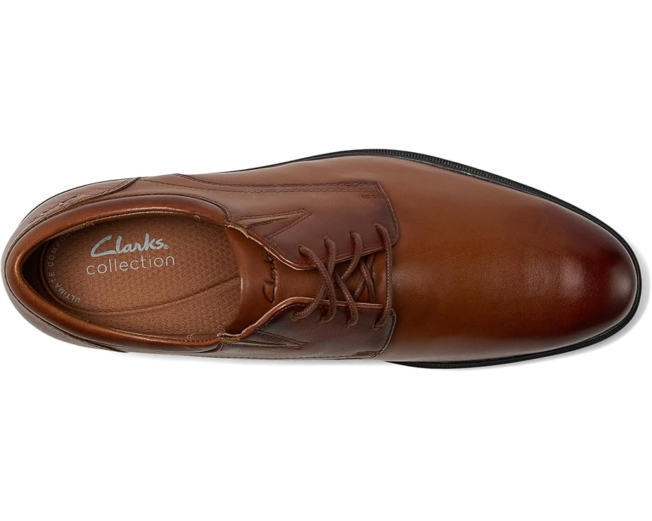 Мужские оксфорды Clarks Steadwell Lace, Dark Tan Leather — фото 2