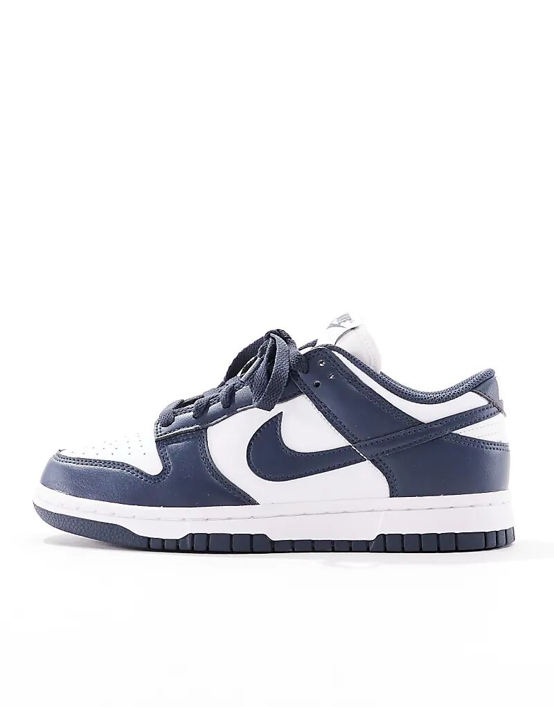 Кроссовки Nike Dunk Low NN белого и темно-синего цветов — фото 2