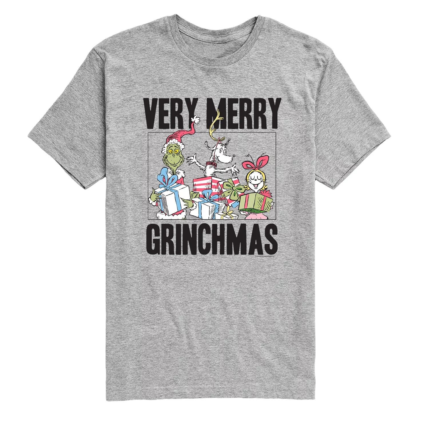 

Мужская футболка Dr. Seuss Very Merry Grinchmas Licensed Character