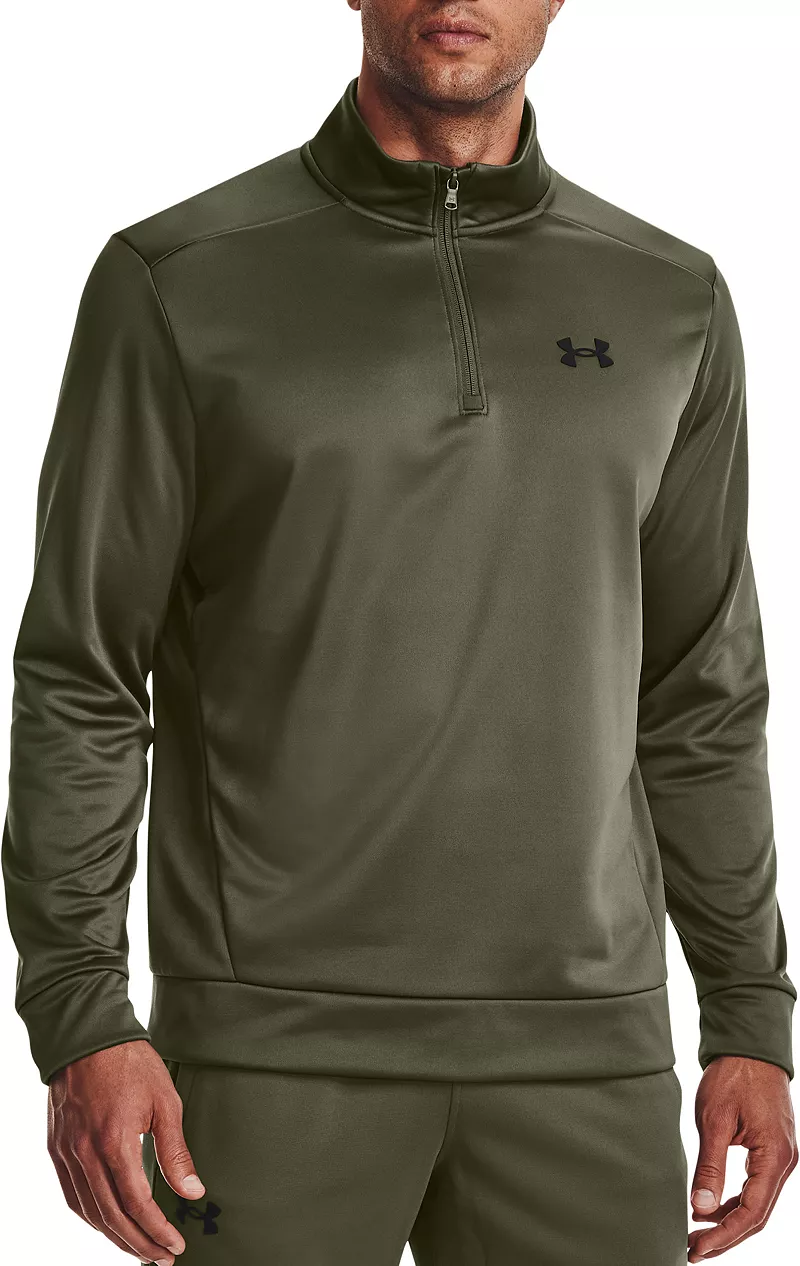 

Мужской флисовый пуловер с молнией 1/4 Under Armour Armor, цвет Marine Od Green