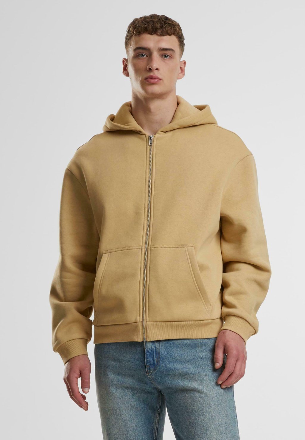 

Толстовка на молнии Urban Classics, бежевый