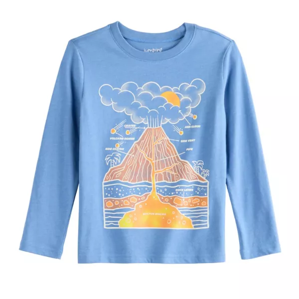 

Футболка с длинным рукавом и принтом для мальчиков 4-12 лет Jumping Beans, цвет blue volcano