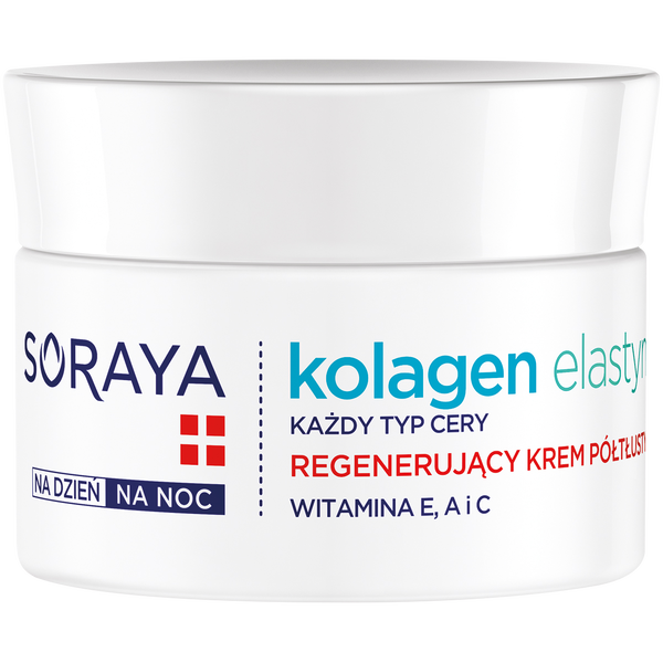 

Регенерирующий полужирный крем для лица, 50 мл Soraya Kolagen + elastyna