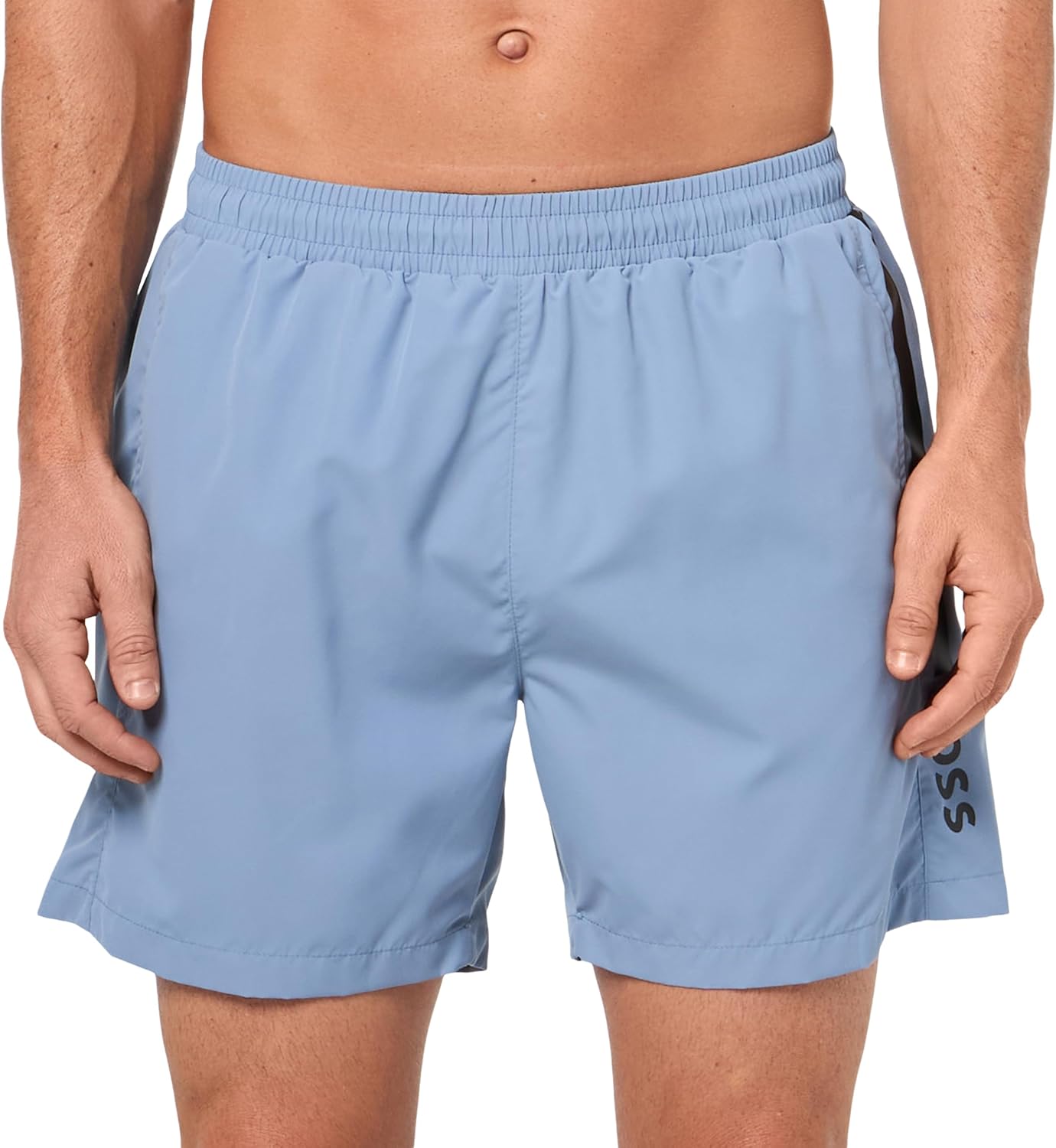 

Мужские плавки BOSS с вертикальным логотипом, Light Blue Berry