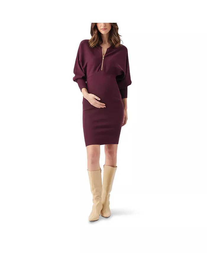 

Платье для беременных и кормящих мам с застежкой-молнией Ripe Ripe Maternity, красный
