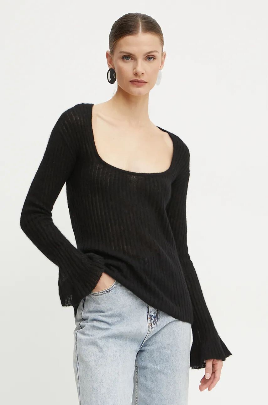 

Шерстяной свитер Pinko, черный