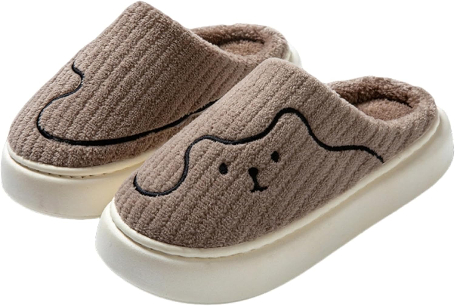 

Тапочки с котами Мультяшные тапочки Хлопковые тапочки для мужчин и женщин дома Плюшевые хлопковые тапочки Милые тапочки Lryaoan, Coffee