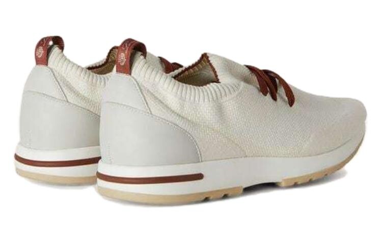 Кроссовки Loro Piana Lifestyle Shoes Men Low-top Beige, бежевый — фото 4