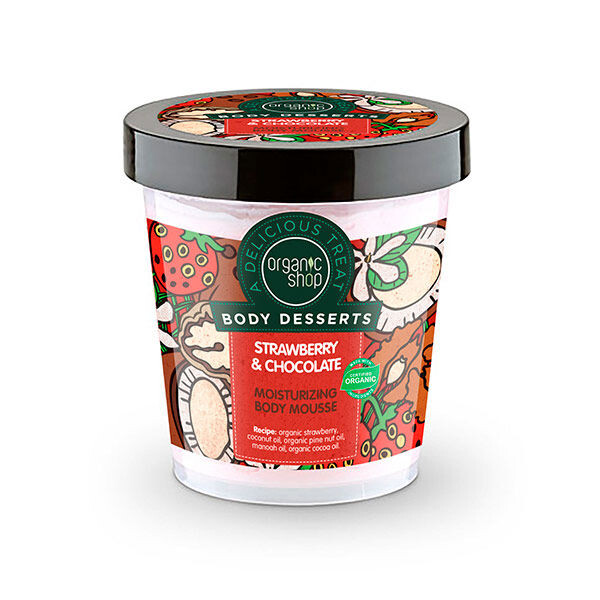 

Увлажняющий крем для тела Mousse Corporal Hidratante Fresa & Chocolate Organic Shop, 450 мл