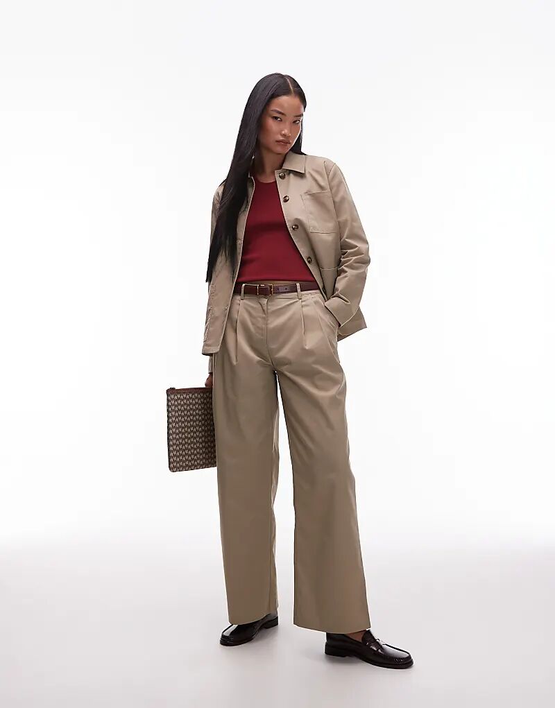 

Брюки AWARE со складками спереди, приталенные, широкие, камуфляжного цвета