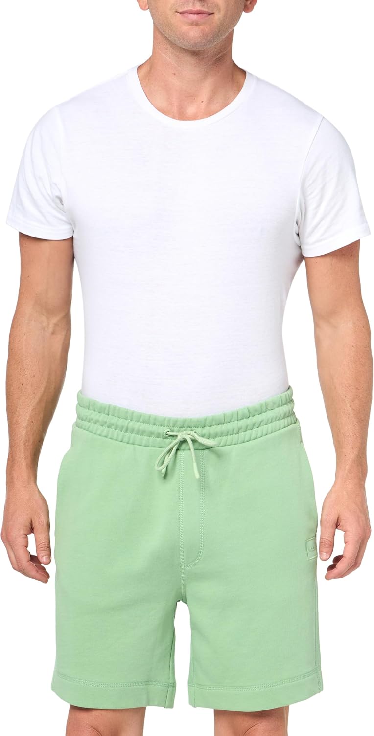 

BOSS Мужские шорты Soft French Terry с логотипом, Green Bouquet