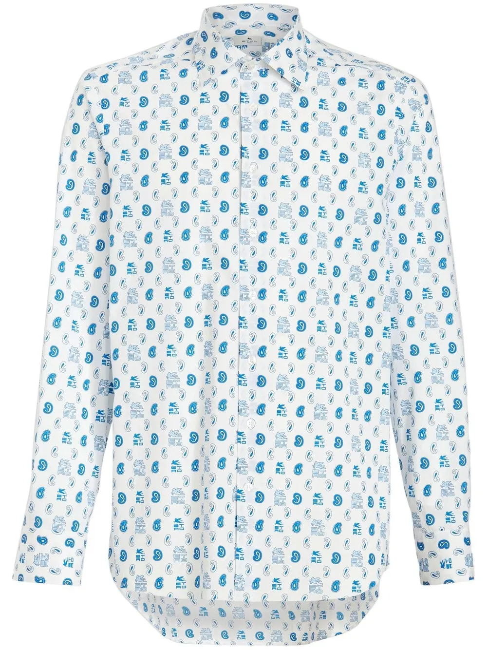 

Рубашка с узором ETRO, белый