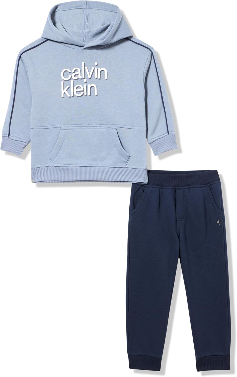 

Комплект из двух предметов для бега с капюшоном Calvin Klein для мальчиков, Flintstone/Navy Blazer