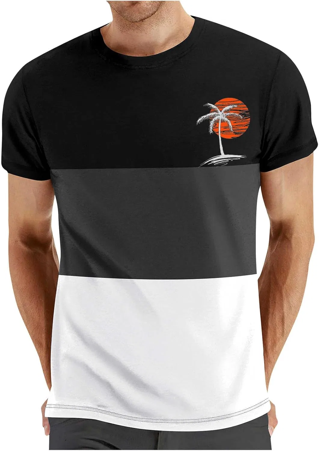Футболка с принтом, Coconut Palm, Black