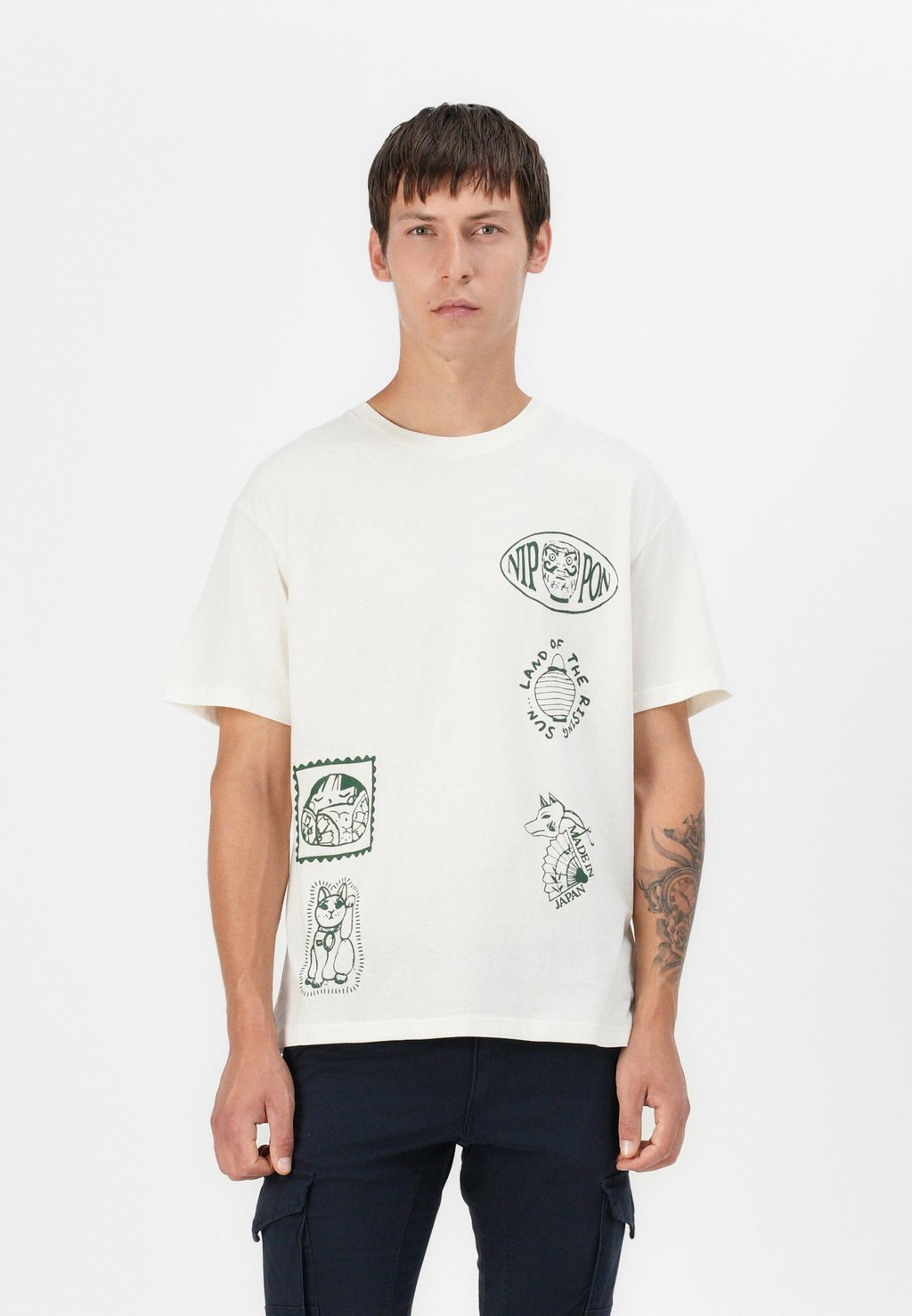 

Футболка с принтом JORJAPAN TEE Jack & Jones, кремовый