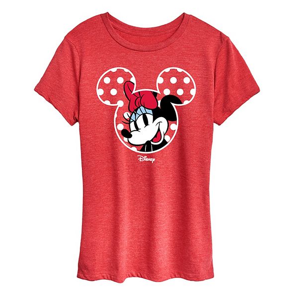 

Футболка с принтом ушей Минни Маус в горошек Disney, Heather Red, Красный, Футболка с принтом ушей Минни Маус в горошек Disney, Heather Red